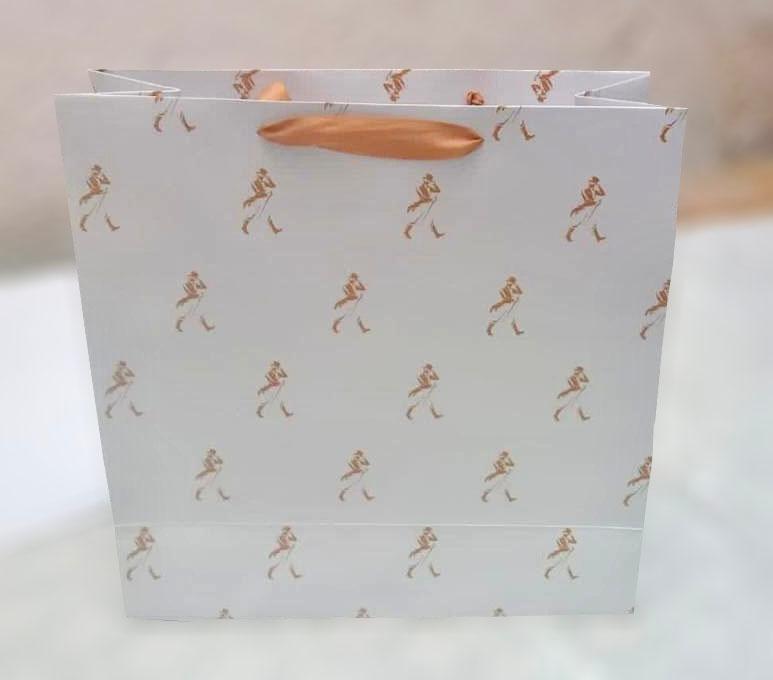 Bolsa laminada en papel couche para tiendas de ropa